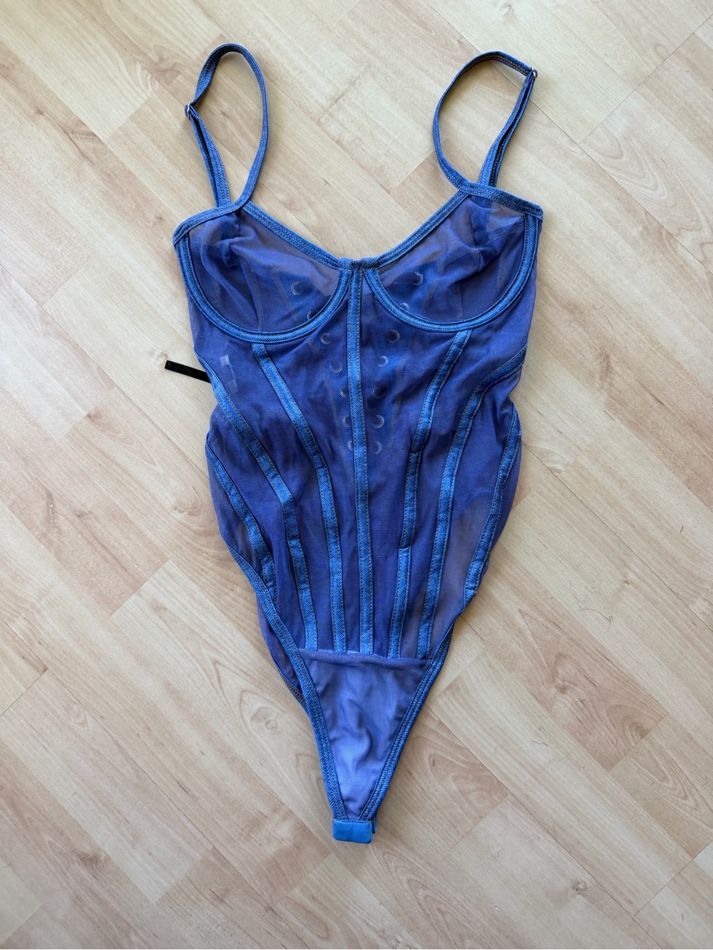 Yandy X Lana Rhoades Denim Pipe Dream Bodysuit